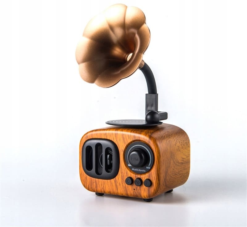 грамофон мали мини преносни радио ретро винтаге дизајн