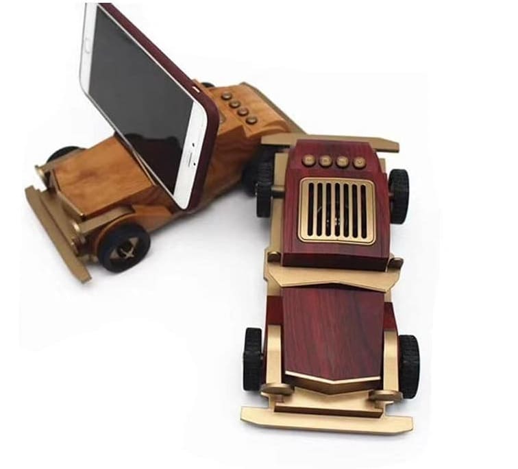 ауто радио мини преносиви винтаге ретро дрвени