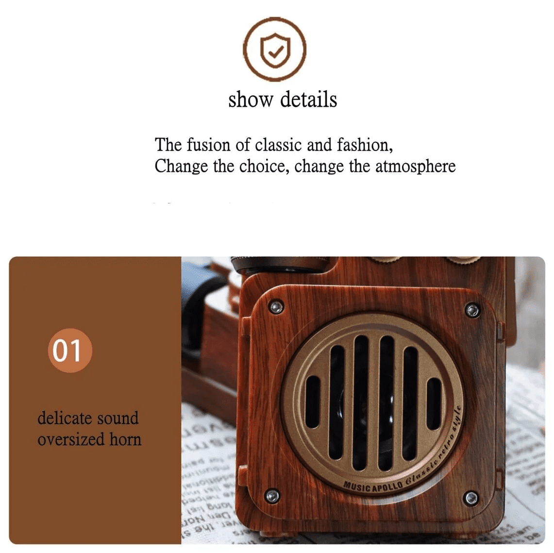 радио направљен од дрвета винтаге ретро дизајн пријемника